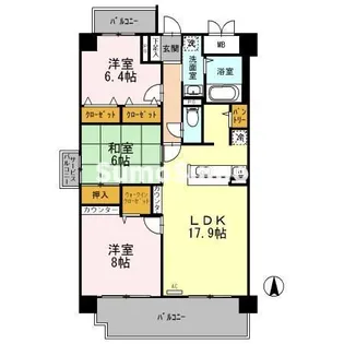 イーグル山手【5階】の間取り
