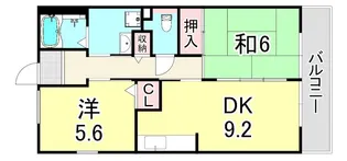 UR浜甲子園さくら街 4号棟【4階】の間取り