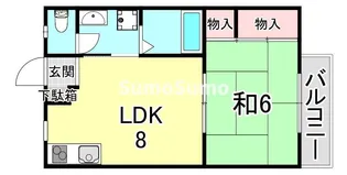 兵庫県神戸市須磨区桜木町2丁目【アパート】の間取り
