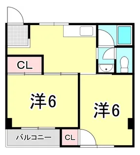 兵庫県西宮市若草町2丁目【マンション】の間取り