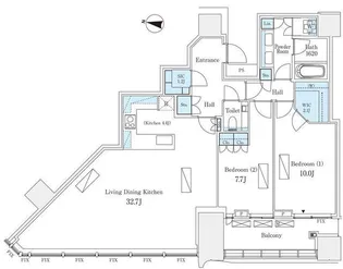 パークコート渋谷ザタワー【38階】の間取り