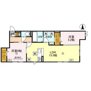 兵庫県尼崎市南武庫之荘3丁目【アパート】の間取り