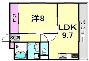 チェリーロード北名次【3階】の間取り