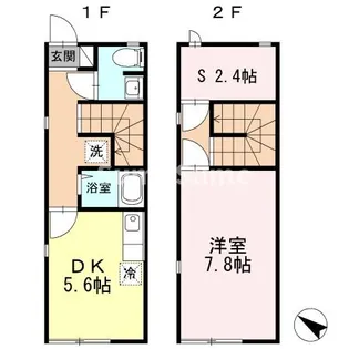 兵庫県神戸市兵庫区大井通2丁目【テラスハウス】の間取り