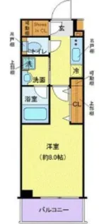 クレイシア祐天寺【2階】の間取り