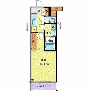 クレヴィスタ三軒茶屋【1階】の間取り
