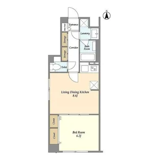 コンフォリア目黒長者丸【3階】の間取り