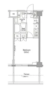 ザ・パークハビオ三軒茶屋テラス【1階】の間取り