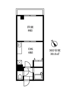 リベラニノミヤ【3階】の間取り