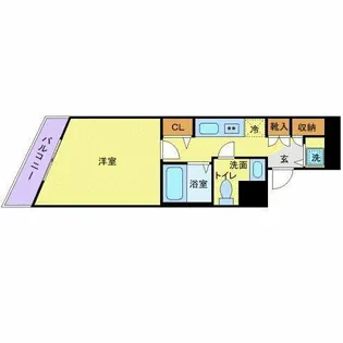 メゾン・ド・ヴィレ目黒【11階】の間取り