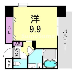 大阪府大阪市西区川口1丁目【マンション】の間取り
