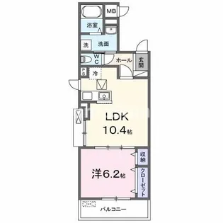ミモザ【1階】の間取り