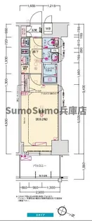 兵庫県神戸市兵庫区西多聞通2丁目【マンション】の間取り