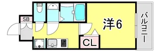 エステムコート神戸グランスタイル【10階】の間取り