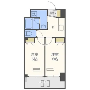 大阪府大阪市浪速区塩草1丁目【マンション】の間取り