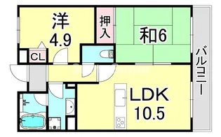 兵庫県西宮市樋之池町【マンション】の間取り