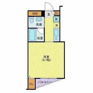 メイクスデザイン用賀【2階】の間取り