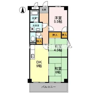 FONTAINE東園田【6階】の間取り