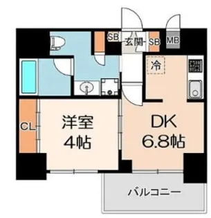 大阪府大阪市浪速区大国2丁目【マンション】の間取り