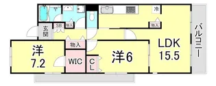 甲子園三番町ハイツ【3階】の間取り