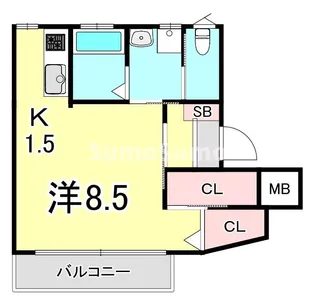兵庫県神戸市長田区平和台町3丁目【アパート】の間取り