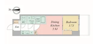 大阪府大阪市中央区谷町1丁目【マンション】の間取り