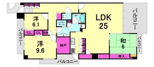 兵庫県西宮市名次町【マンション】の間取り