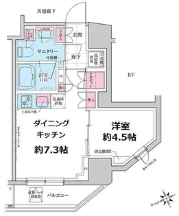 ステラメゾン三軒茶屋【11階】の間取り