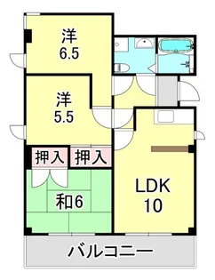 北広田ヒルサイドテラス【2階】の間取り