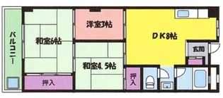 大和スカイハイツ【3階】の間取り