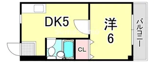リブレメゾン園田【1階】の間取り