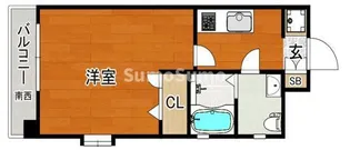 ピュアドームベイサイド博多【7階】の間取り