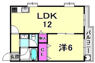 サンパレス21夙川東【1階】の間取り