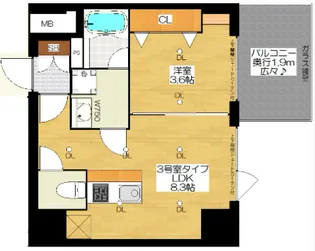 大阪府大阪市浪速区戎本町2丁目【マンション】の間取り