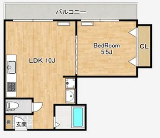大阪府大阪市中央区日本橋2丁目【マンション】の間取り