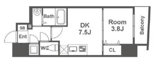 SERENiTE三宮【3階】の間取り