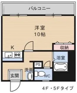 アンシャンテ武庫之荘【5階】の間取り