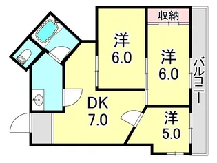 兵庫県神戸市長田区大谷町3丁目【マンション】の間取り