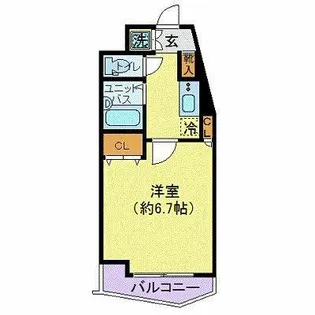 エスコートノヴェル代々木公園【4階】の間取り