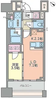 ドレッセ都立大学【6階】の間取り