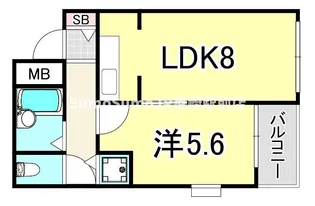 オーキッド武庫川【4階】の間取り