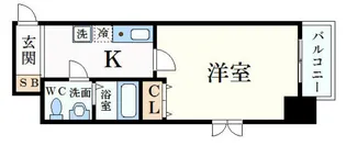 ダイドーメゾン神戸元町【10階】の間取り