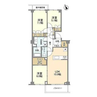PATH世田谷下馬【3階】の間取り