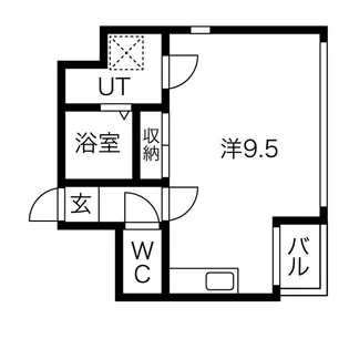 1Kの間取り画像