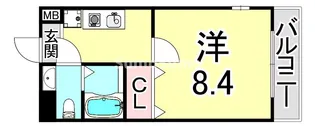 兵庫県神戸市東灘区深江本町3丁目【マンション】の間取り