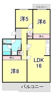 中落合第一住宅453号棟 【5階】の間取り