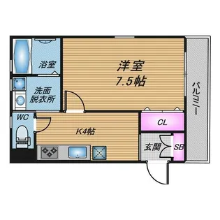 兵庫県神戸市須磨区須磨本町2丁目【アパート】の間取り
