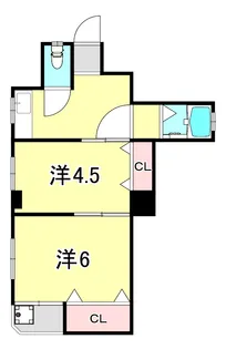 兵庫県神戸市中央区中山手通4丁目【マンション】の間取り