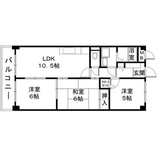 グランデール武庫之荘【2階】の間取り