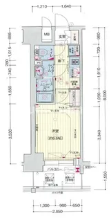 プレサンスTHE神戸【2階】の間取り